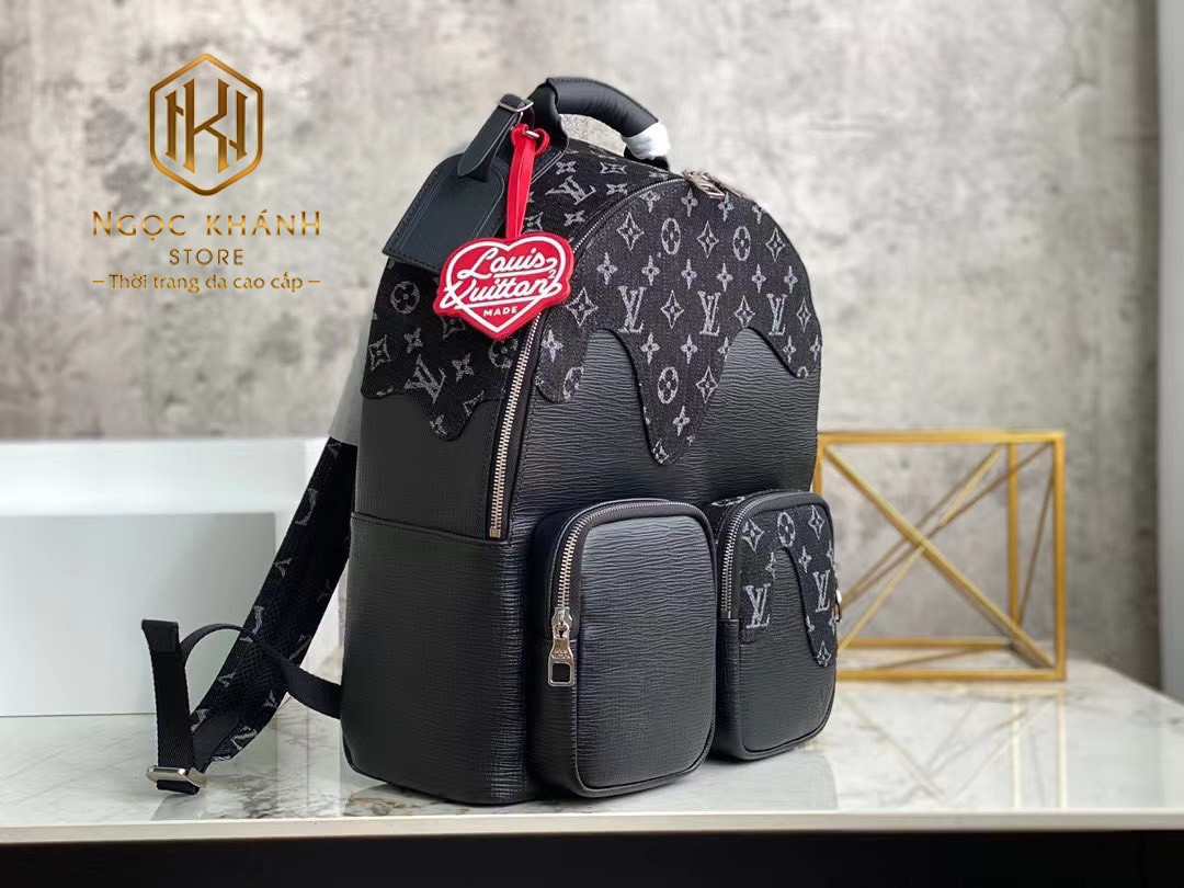 Ba lo louis vuitton mau den hoa tiet hoa den dai do 7