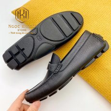 Giay luoi dior da nhan hoa tiet logo tron mau den 1