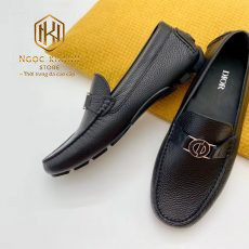 Giay luoi dior da nhan hoa tiet logo tron mau den 2