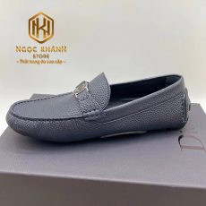 Giay luoi dior da nhan hoa tiet logo tron mau xanh nhat 1 1