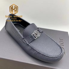 Giay luoi dior da nhan hoa tiet logo tron mau xanh nhat 2 1