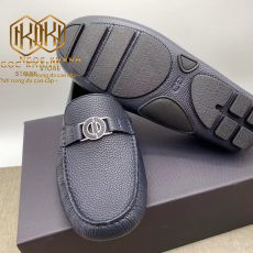 Giay luoi dior da nhan hoa tiet logo tron mau xanh nhat 4 1