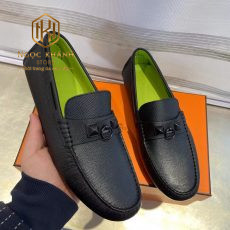 Giay luoi hermes mau den long xanh khoa den 7