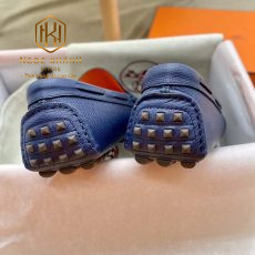 Giay luoi hermes mau xanh hoa tiet khoa trang 4