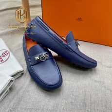 Giay luoi hermes mau xanh hoa tiet khoa trang 6