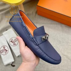 Giay luoi hermes mau xanh hoa tiet khoa trang 7