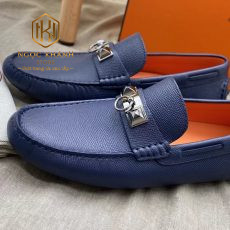 Giay luoi hermes mau xanh hoa tiet khoa trang 9