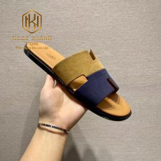 dep nam hermes mau vang phoi xanh da lon like auth 3