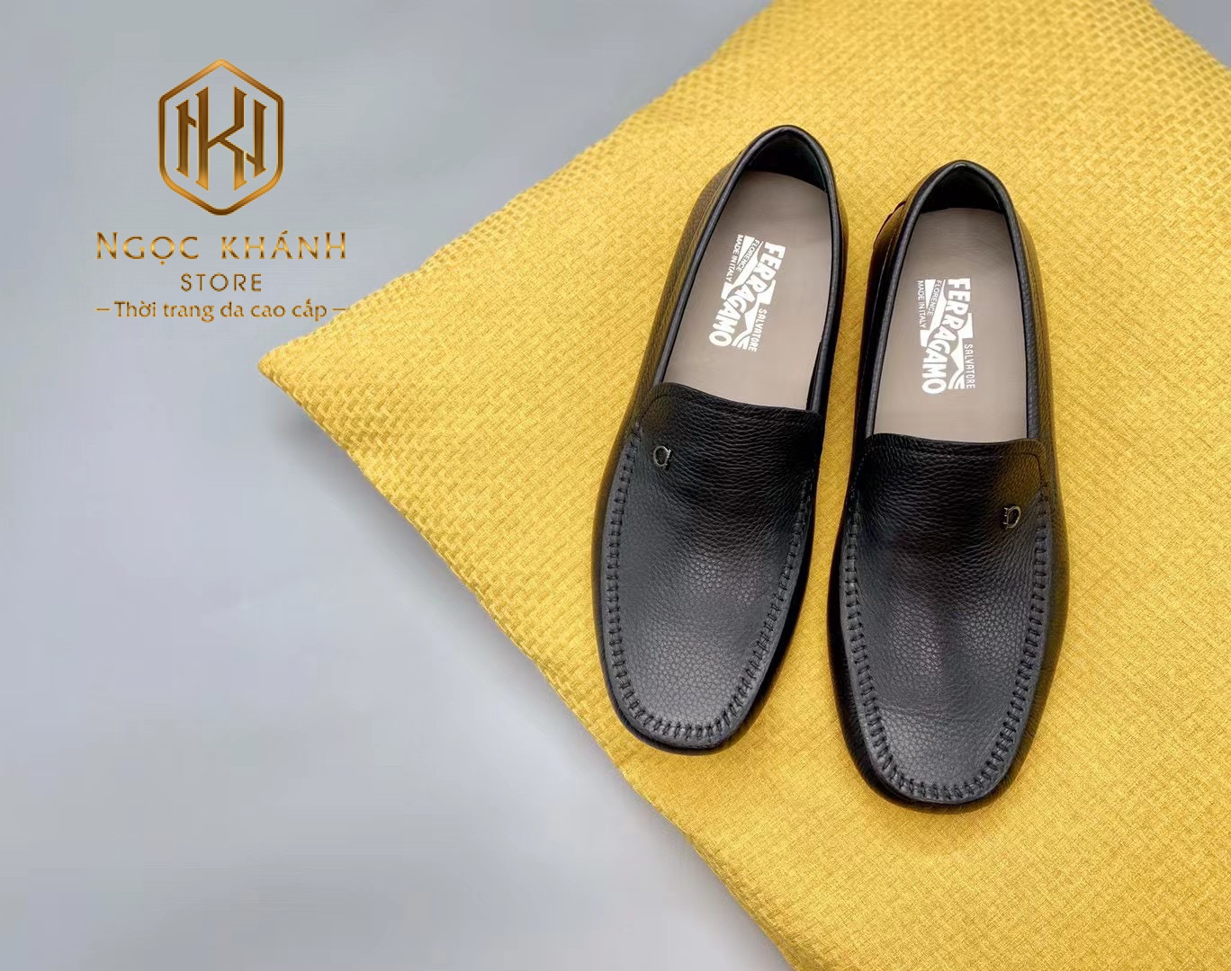 giay luoi Salvatore Ferragamo da nhan logo chim mau den 3