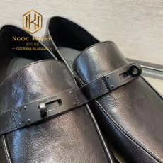 giay luoi hermes de cao da tron full den mui vuong 2