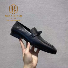 giay luoi hermes de cao da tron full den mui vuong 4