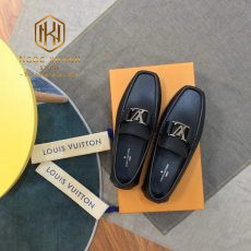 giay luoi louis vuitton like auth mau den da taiga mat logo trang 4