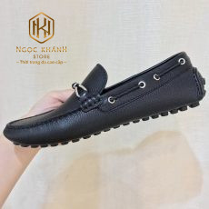 giay luoi louis vuitton like auth mau den hoa tiet no sat trang 1