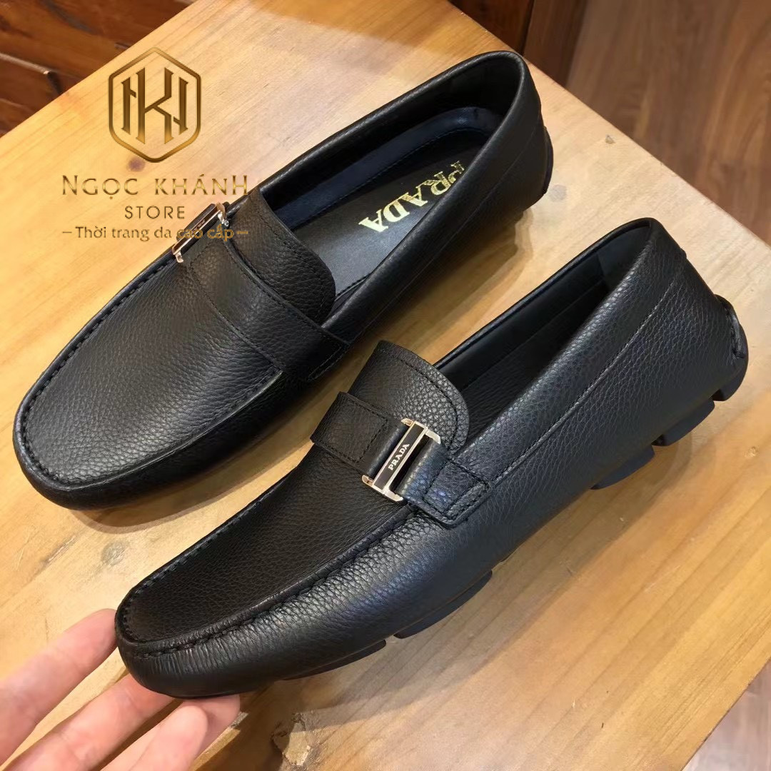 giay luoi prada like auth mau den da nhan 2