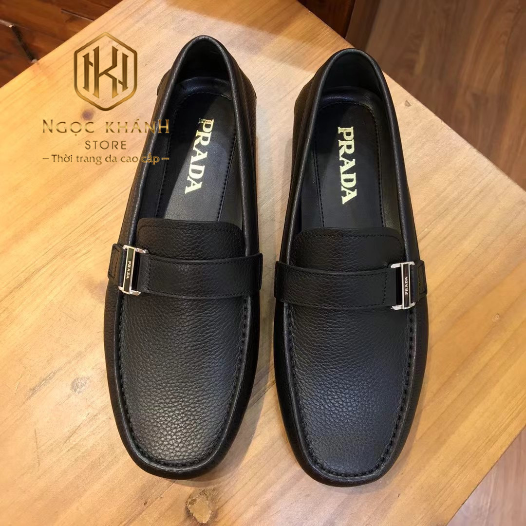 giay luoi prada like auth mau den da nhan 6