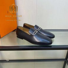 GIAY LUOI HERMES DE CAO MAU DEN DA LI KHOA NGANG MUI TRON GLLV71 7