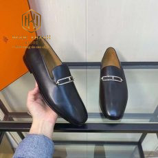 GIAY LUOI HERMES DE CAO MAU DEN DA LI KHOA NGANG MUI TRON GLLV71 8