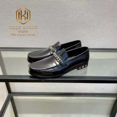 GIAY LUOI LOUIS VUITTON NAM DE CAO MAU DEN DA BONG HOA TIET DAY XICH GLLV32 2