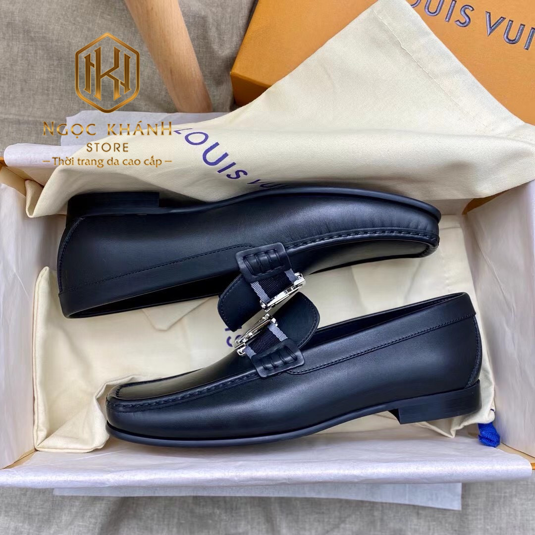 Giay luoi Louis vuitton de cao mau den tag xam khoa trang da li 4