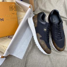 Giay nam louis vuitton hoa tiet hoa nau logo canh mau xanh 8