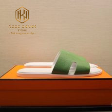 dep nam hermes mau trang quai xanh like auth 2