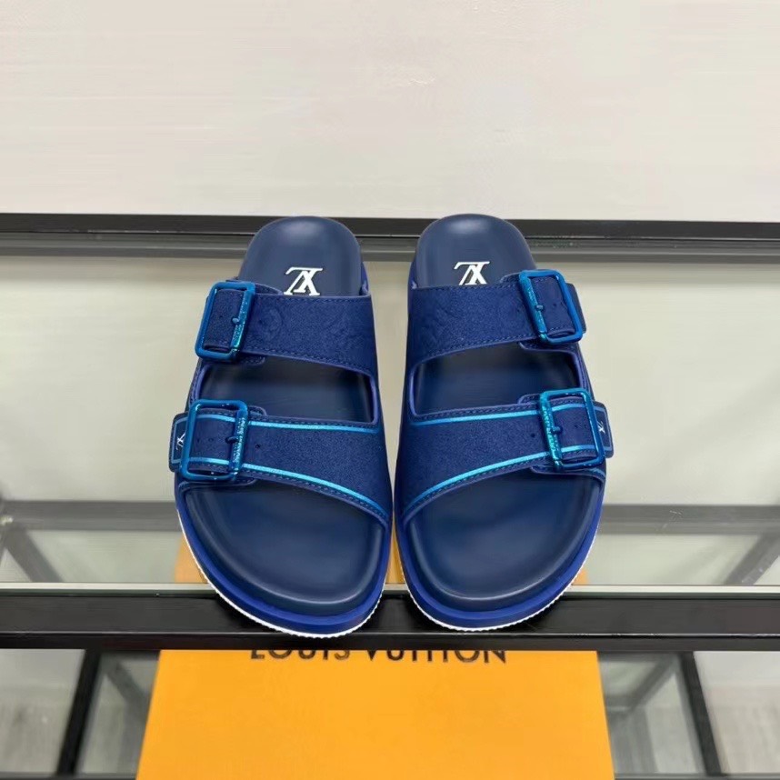 dep nam louis vuitton hai quai cai khoa full mot mau xanh 1