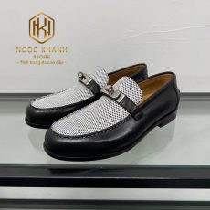 giay luoi hermes de cao mau den mat luoi trang hoa tiet khoa 2