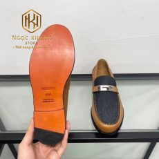 giay luoi hermes de cao mau vang mat den hoa tiet khoa 2