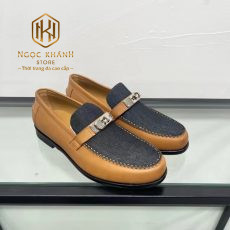 giay luoi hermes de cao mau vang mat den hoa tiet khoa 7