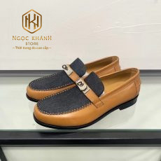 giay luoi hermes de cao mau vang mat den hoa tiet khoa 8