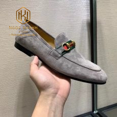 giay luoi nam gucci de cao dalon vien ke do khoa vang mau xam 8