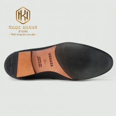 giay luoi nam hermes de cao mau den hoa tiet chu h 3