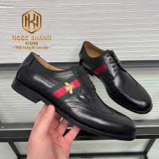 giay nam gucci mau den ke do theu ong 3 1