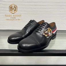 giay nam gucci mau den vien do hoa tiet ho 1