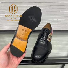 giay nam gucci mau den vien do hoa tiet ho 7