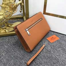 vi nam hermes cam tay dang vuong theu vien mau cam 2