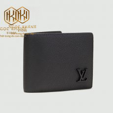 vi nam louis vuitton bo tui mau den da nhan logo den 2 1