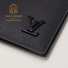 vi nam louis vuitton bo tui mau den da nhan logo den 4