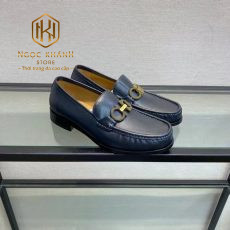 Giay luoi Salvatore Ferragamo de cao logo dinh da like auth mau xanh 2