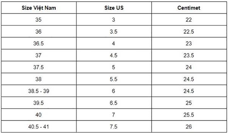 Cách đo và chọn size giày với bảng quy đổi size giày Adidas Nike Vans