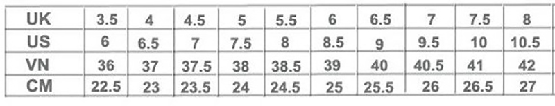 Size giày nam và nữ khác nhau thế nào ? 8 size giay nam và nua khac nhau nhu the nao