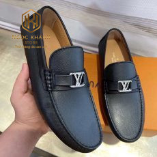 Giay luoi Louis Vuitton nam likeauth da taiga mat khoa logo khac mui nhon 1