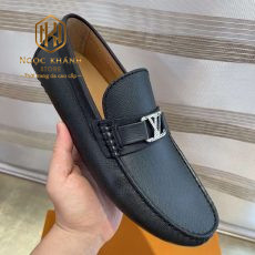 Giay luoi Louis Vuitton nam likeauth da taiga mat khoa logo khac mui nhon 7