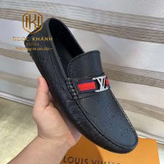 Giay luoi Louis Vuitton nam likeauth hoa tiet hoa chim mui nhon tag do 3