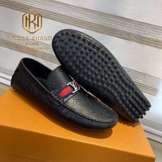 Giay luoi Louis Vuitton nam likeauth hoa tiet hoa chim mui nhon tag do 7