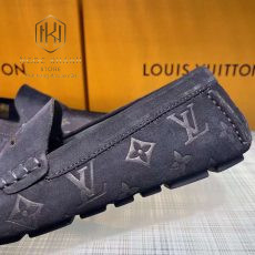 Giay luoi Louis Vuitton nam likeauth mau xanh da lon hoa tiet hoa 4