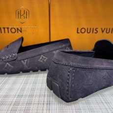 Giay luoi Louis Vuitton nam likeauth mau xanh da lon hoa tiet hoa 5