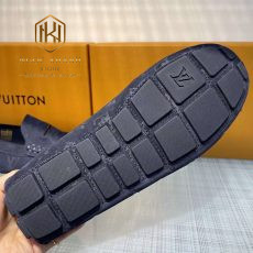 Giay luoi Louis Vuitton nam likeauth mau xanh da lon hoa tiet hoa 6