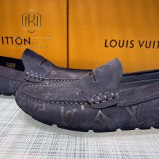 Giay luoi Louis Vuitton nam likeauth mau xanh da lon hoa tiet hoa 7