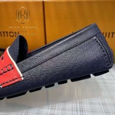 Giay luoi Louis Vuitton nam likeauth mau xanh da taiga phoi tag do 2